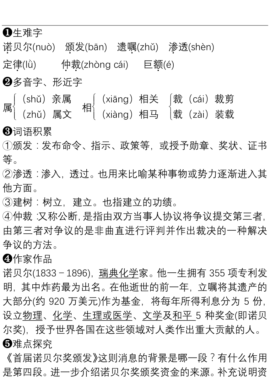 部编版八年级语文上册重点知识背记清单