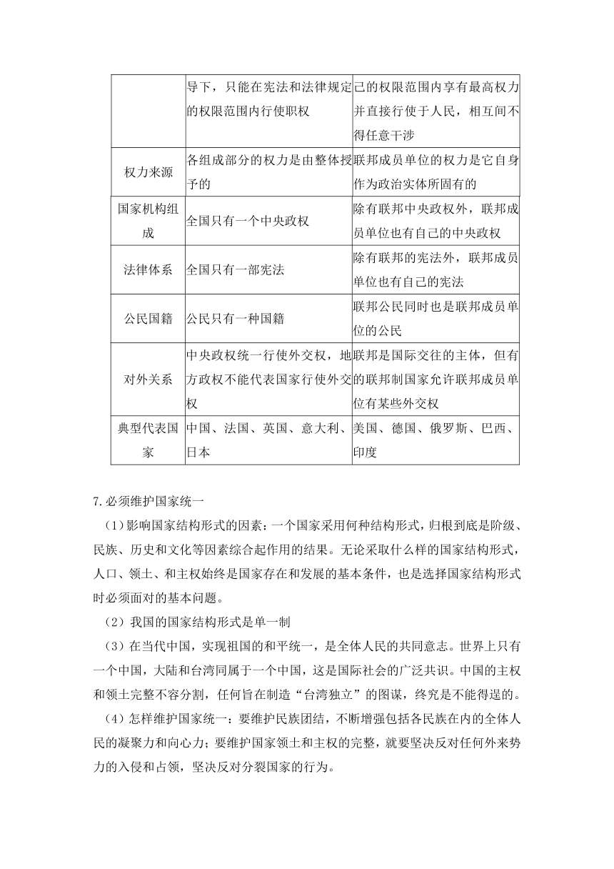 专题一 各具特色的国家和国际组织 学案 (2)