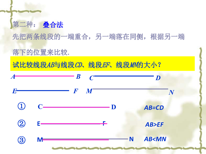 青岛版七年级数学上册课件1.4  线段的比较与作法课件（2课时20张）