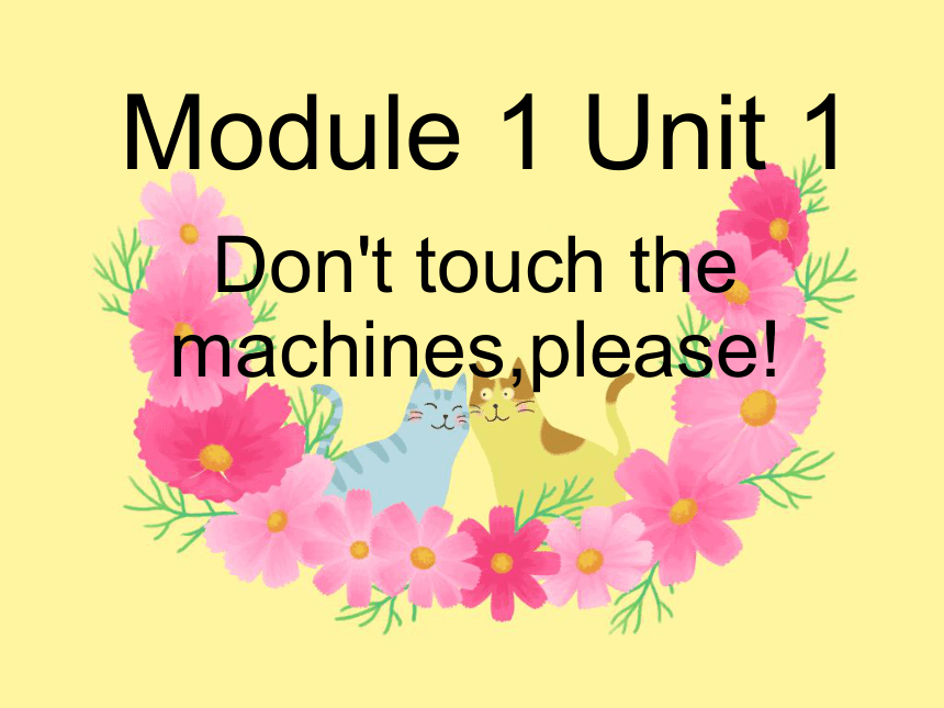 新标准第八册第一模块B8M1U1--Don’t touch the machines please课件