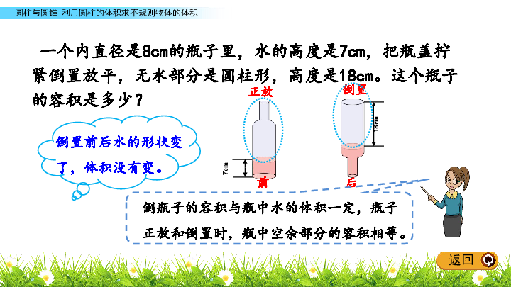 利用圆柱的体积求不规则物体的体积课件(共14张PPT)