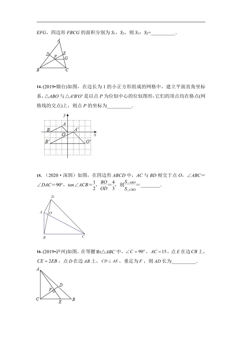 2021中考数学一轮复习 专项突破：相似三角形及其应用（Word版 含答案）