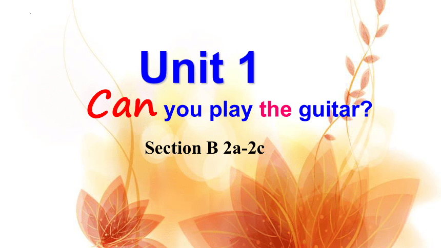 Unit 1 Can You Play The Guitar? Section B 2a-2c 课件(共35张PPT)-21世纪教育网