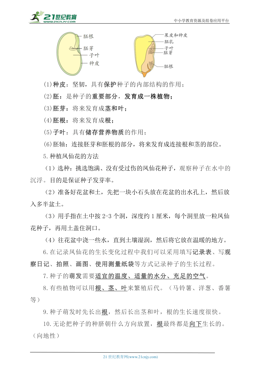 教科版科学四下复习知识点归纳