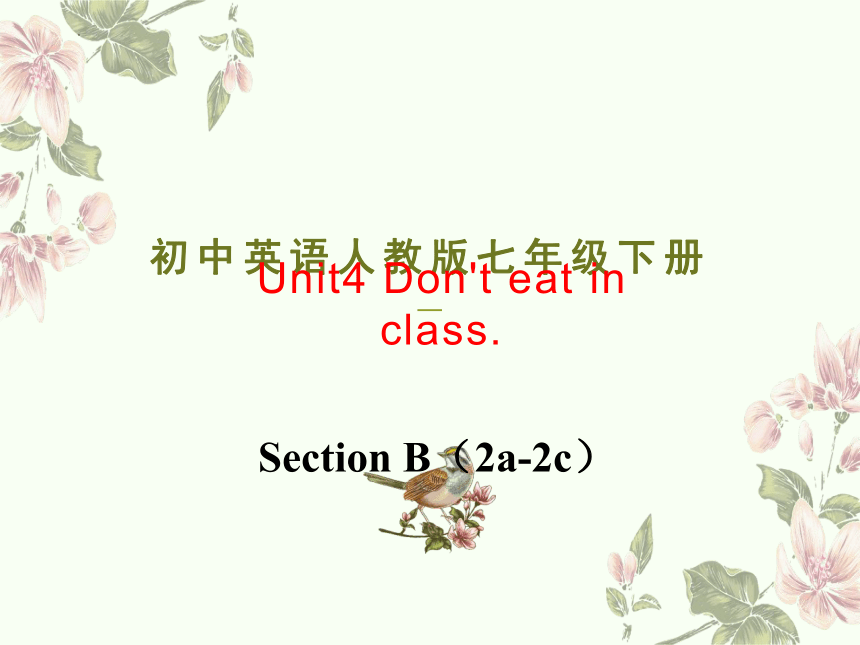 Unit4 Section B 2a-2c课件((共24张PPT)) 2022-2023学年人教版英语七年级下册-21世纪教育网