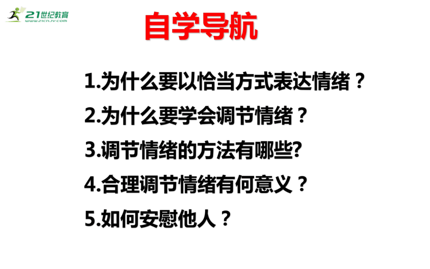 42情绪的管理 课件（21张ppt） 21世纪教育网 9288