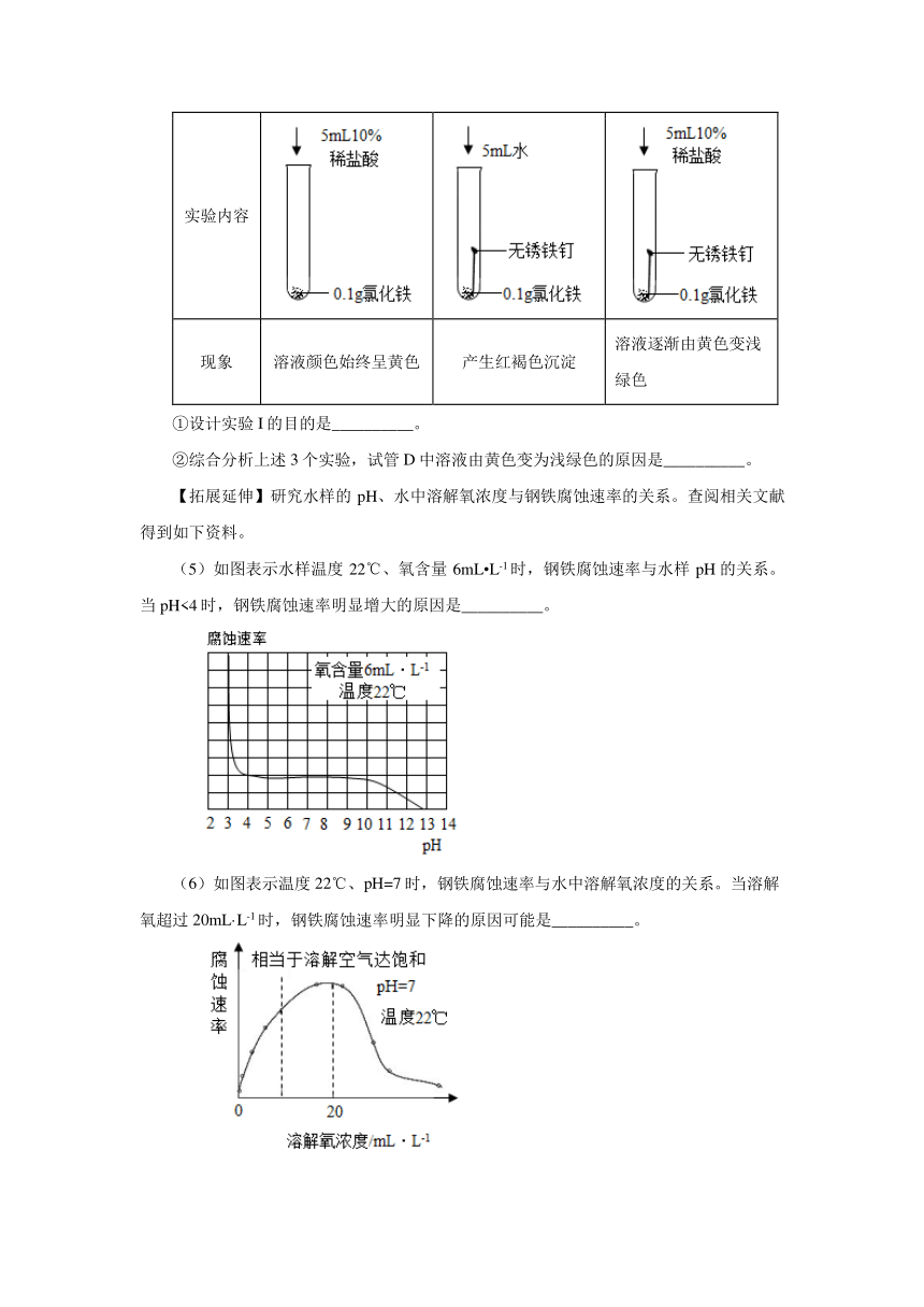 2023年中考九年级化学专题复习  金属锈蚀与保护（含解析）