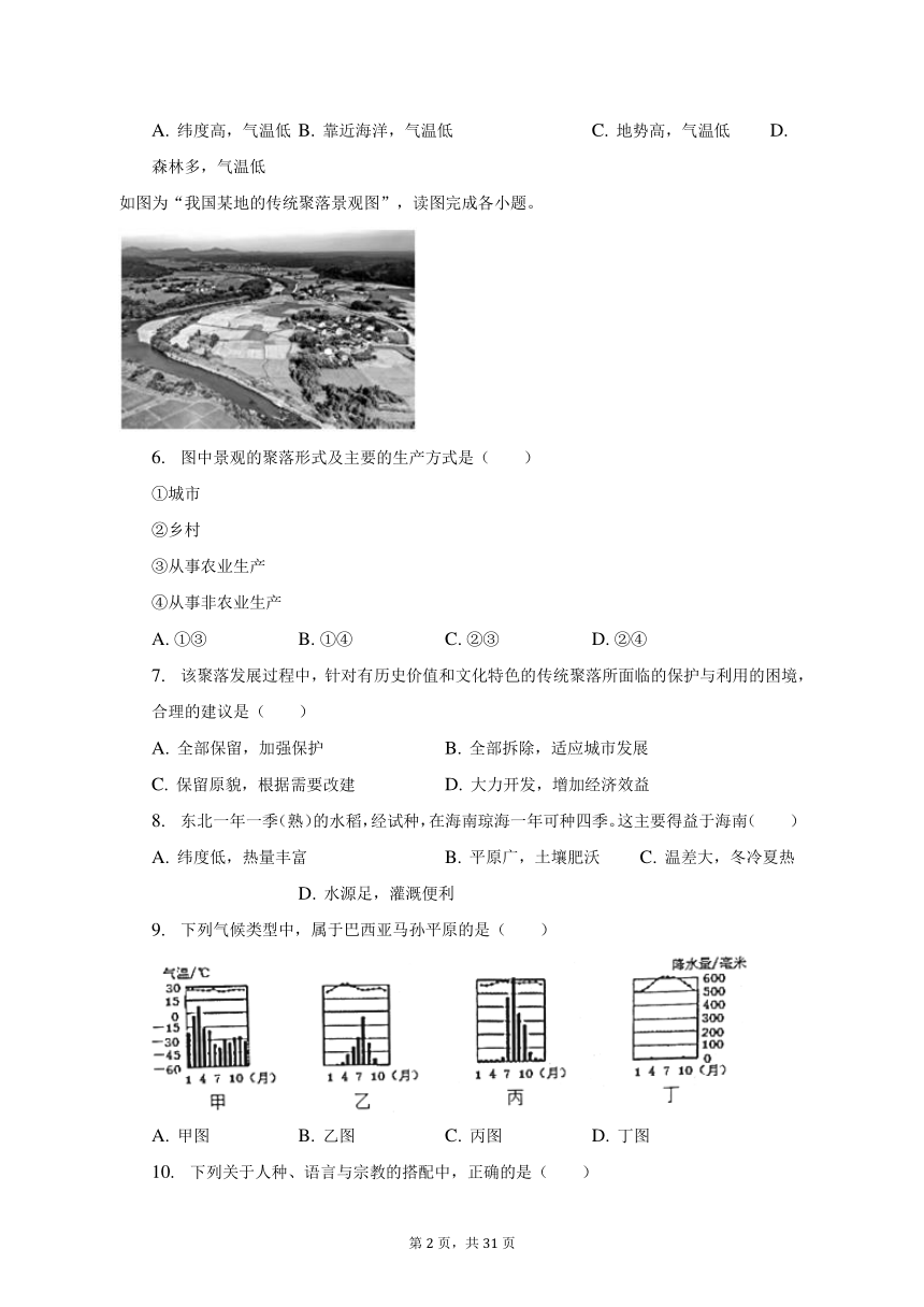 2023年黑龙江省鸡西市虎林市青山学校中考地理二模试卷（含解析）