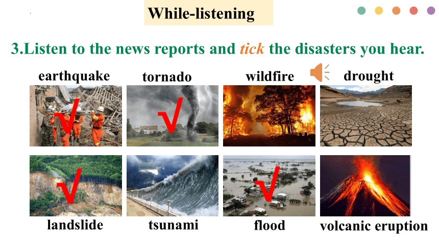 人教版（2019）必修第一册Unit 4 Natural Disasters Listening and Speaking课件（共20张ppt）