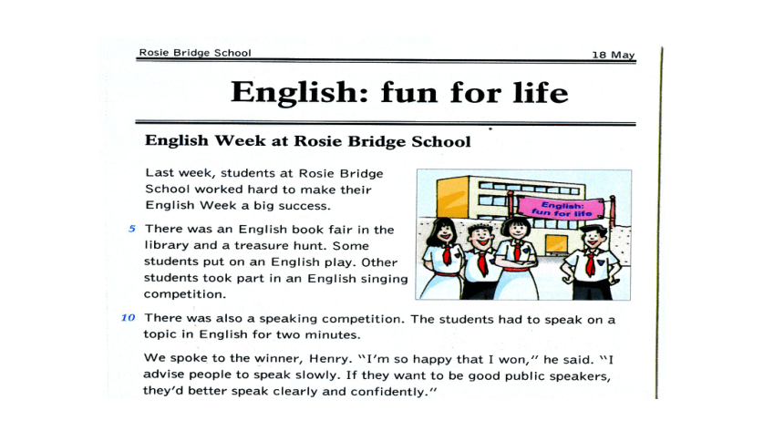 Unit 8 English Week  Reading 课件（32张PPT，内嵌音频）