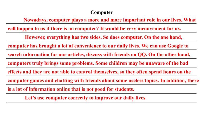 Unit 3 Computers Writing+单元小结 课件(共39张PPT，内嵌部分音频)