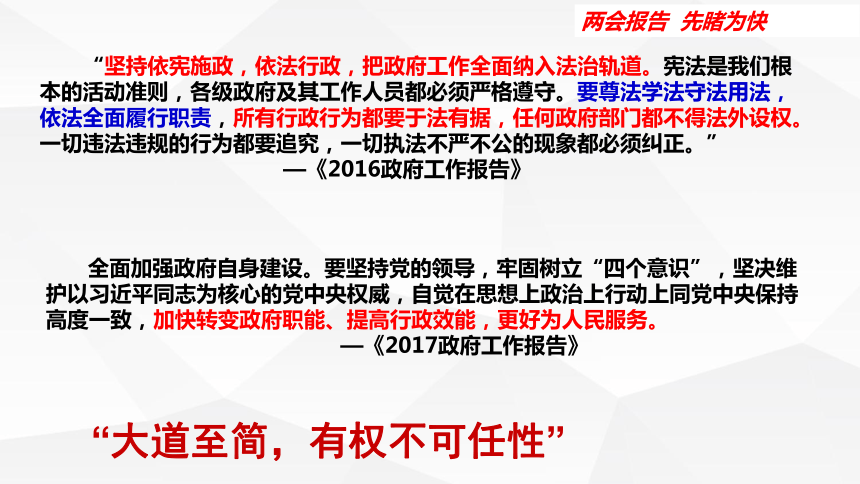 人教版高中政治必修二4.1政府的权力依法行使课件 (共27张PPT)