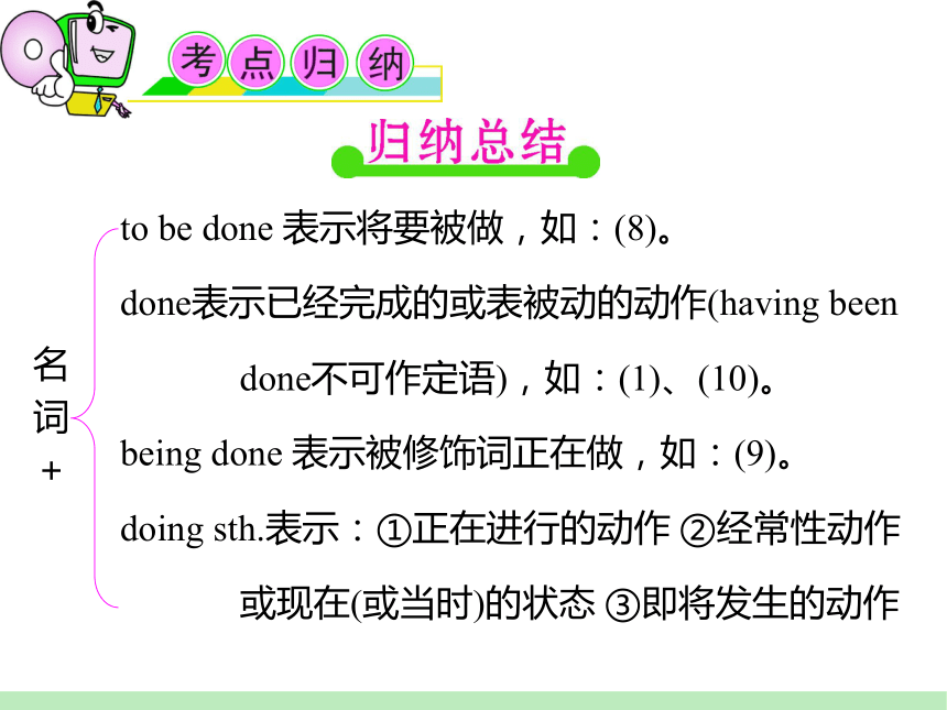 2024届高考英语总复习第二轮语法复习：考点8 非谓语动词2课件(共36张PPT)