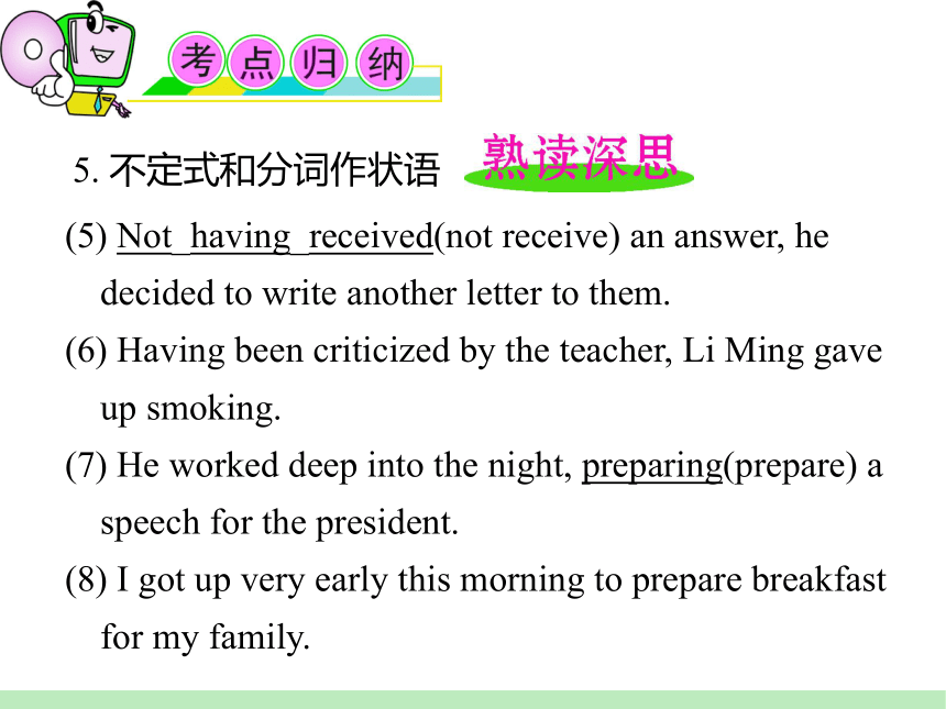 2024届高考英语总复习第二轮语法复习：考点8 非谓语动词2课件(共36张PPT)