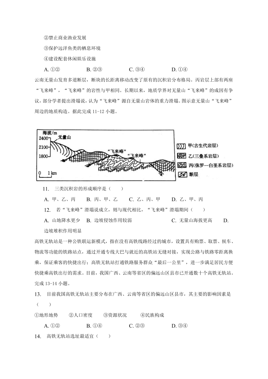 安徽省滁州市定远县民族中学2022-2023学年第二学期高一地理期末试卷（含解析）