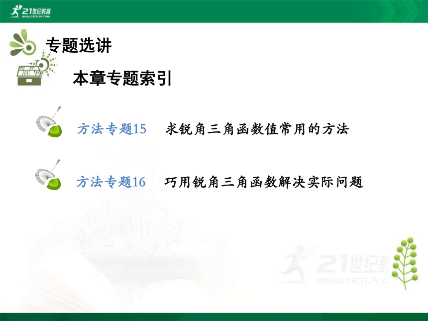 第二十八章 锐角三角函数 章末复习与小结 课件