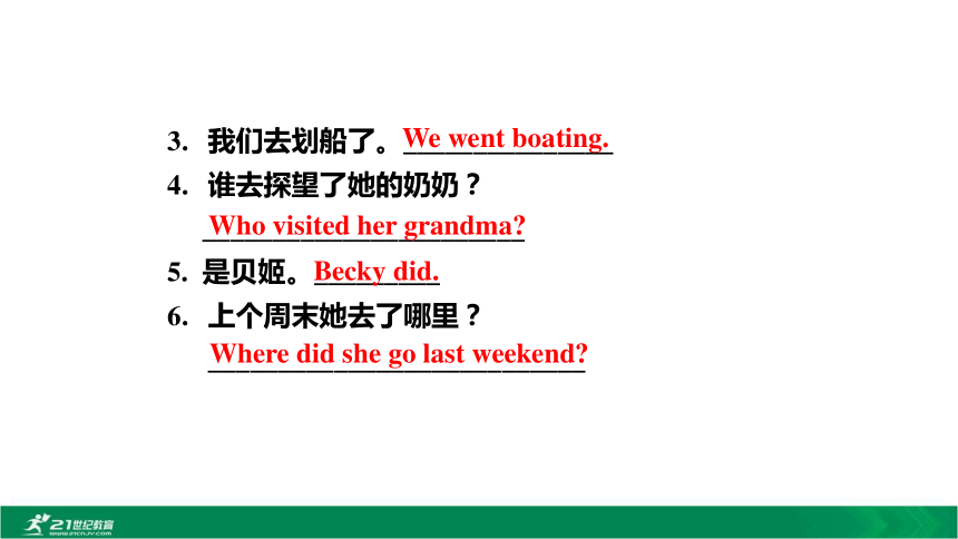 Unit 12 What did you do last weekend? Section A Grammar Focus-3c（第2课时）教学课件（23张PPT）