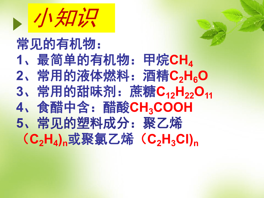 沪教版九下化学 8.1什么是有机化合物 课件(24张PPT)