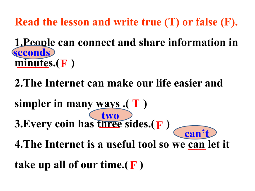 Unit 4 The Internet Connects Us Lesson 23 The Internet--Good or Bad? 课件21张PPT