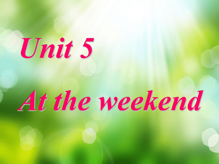 Unit 5 At the weekend 课件