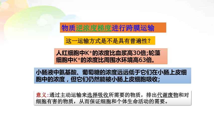 人教版（2019）必修1课件: 4.2主动运输与胞吞胞吐(共23张PPT)