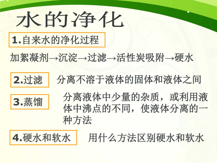 云南省昆明市第二十一中学人教版九年级化学上册 第四单元《自然界的水》复习课件 （共37张PPT）