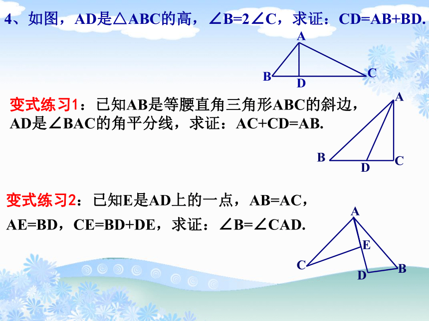湘教版数学八年级上册 复习课件：2.5全等三角形判定（共13张PPT）
