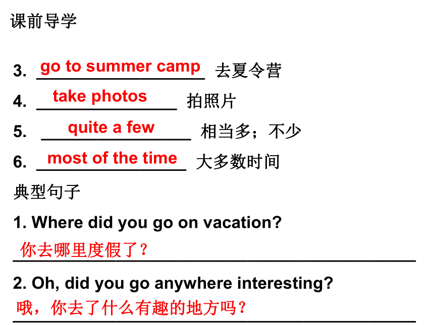 新目标(Go for it)版八年级上Unit 1 Where did you go on vacation? Section A （1a~2d）课件（34张PPT）