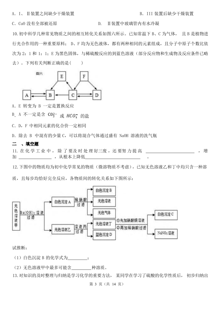 第2章 物质转化与材料利用 2.5-2.6综合练习（含解析）