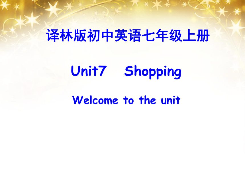 牛津译林英语七年级上册Unit 7 Shopping Welcome to the unit课件(共28张PPT)