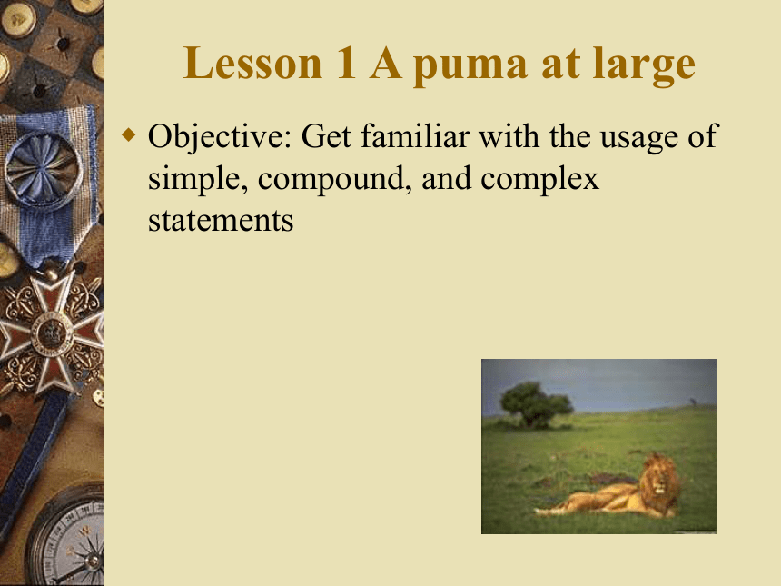 新概念英语第三册Lesson 1 A puma at large课件（共27张PPT)