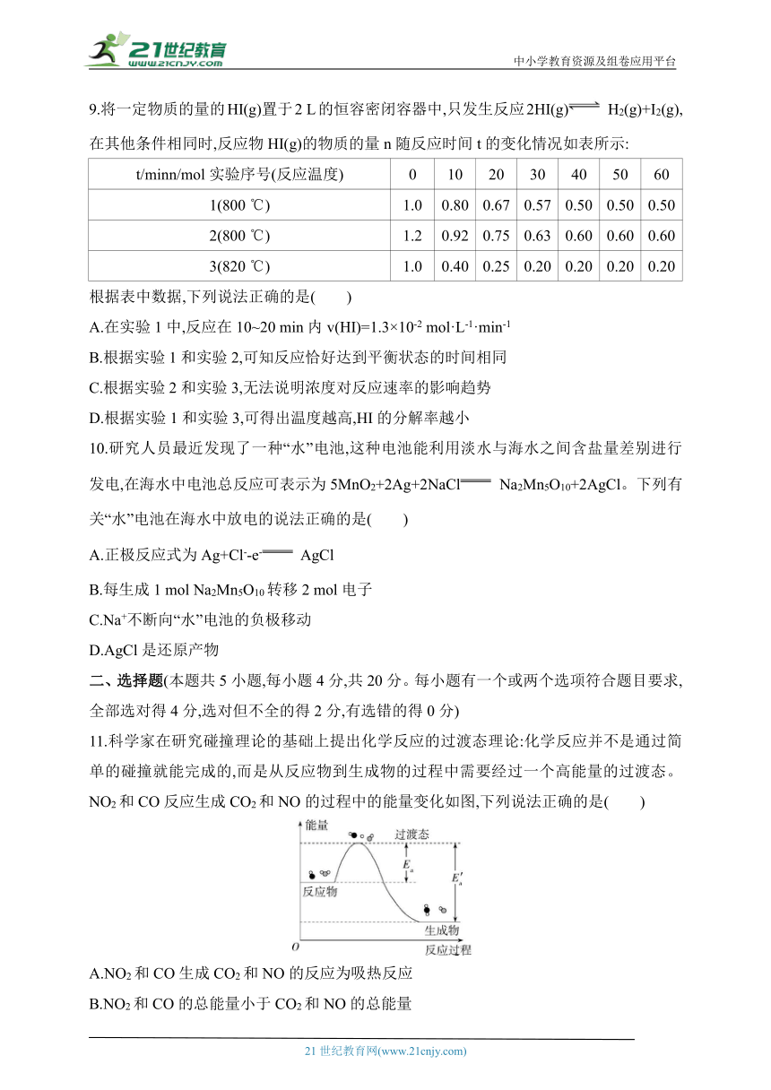 2024鲁教版高中化学必修第二册同步练习题--第2章　化学键　化学反应规律（含解析）