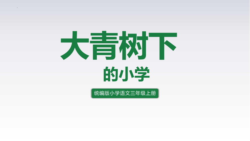 1.《大青树下的小学》课件(共29张PPT)