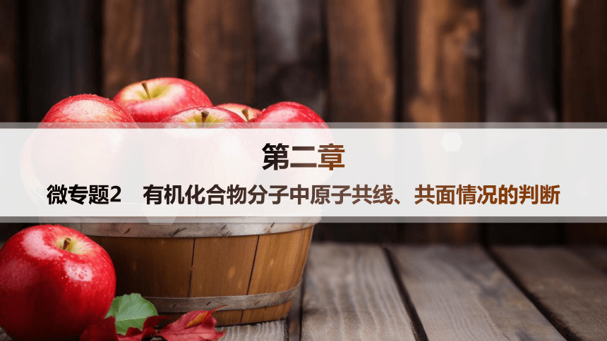 微专题2　有机化合物分子中原子共线、共面情况的判断课件(共19张PPT) 2023-2024学年高二化学人教版选择性必修3