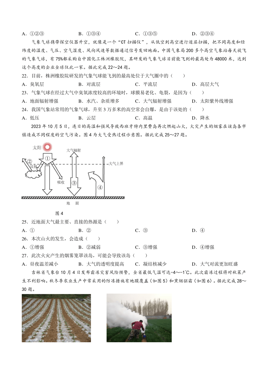 四川省凉山州安宁河联盟2023-2024学年高一上学期期中考试地理试题（含答案）