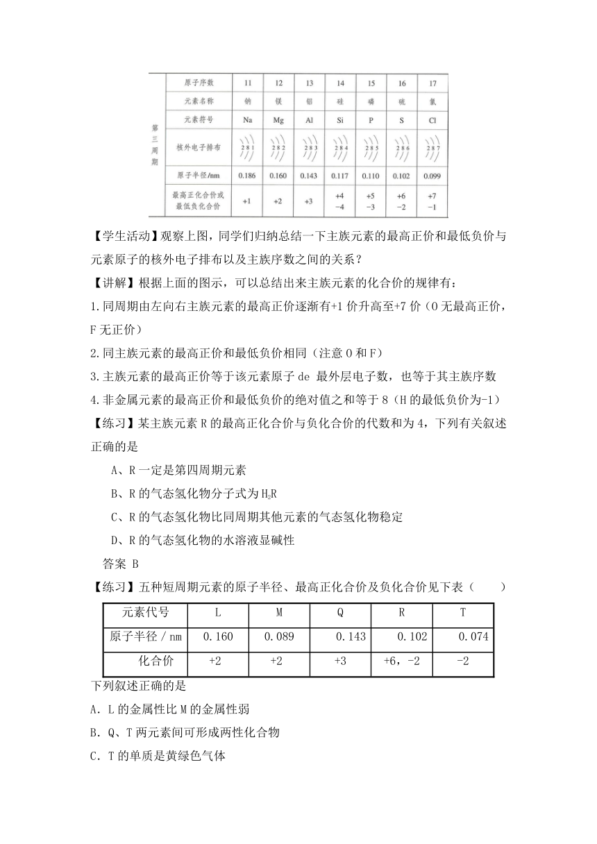 4.2.2元素周期律的应用 教案-人教版（2019）高中化学必修第一册