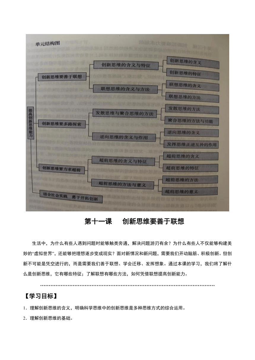 第四单元 提高创新思维能力学案（含解析）2024年高中政治学业水平（合格等级）考试复习一本通（统编版）