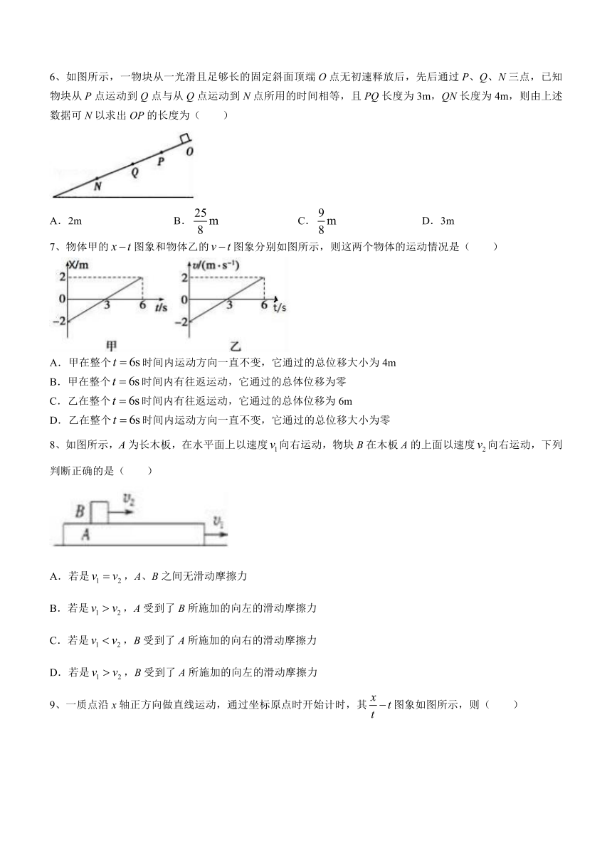 河南省信阳市潢川县2023-2024学年高一上学期11月第二次月考物理试题（含答案）