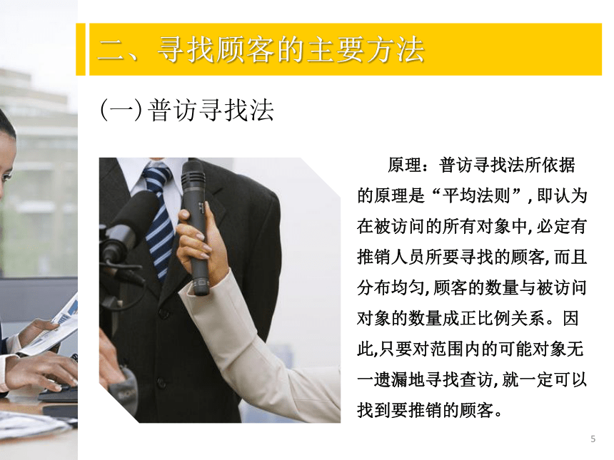 2.1寻找顾客的方法 课件(共15张PPT)-《推销实务》同步教学（北京师范大学出版社）