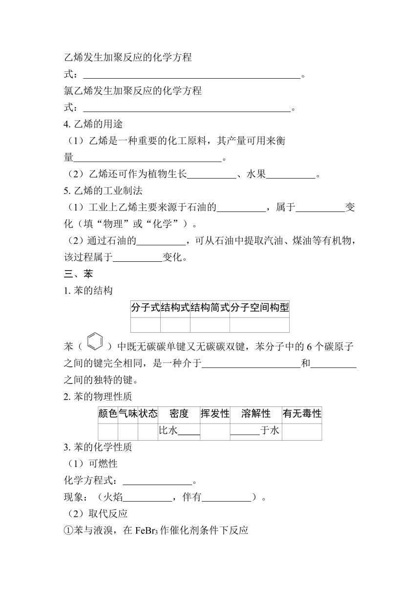 第31讲　甲烷　乙烯　苯（含解析）-2024年江苏省普通高中学业水平合格性考试复习