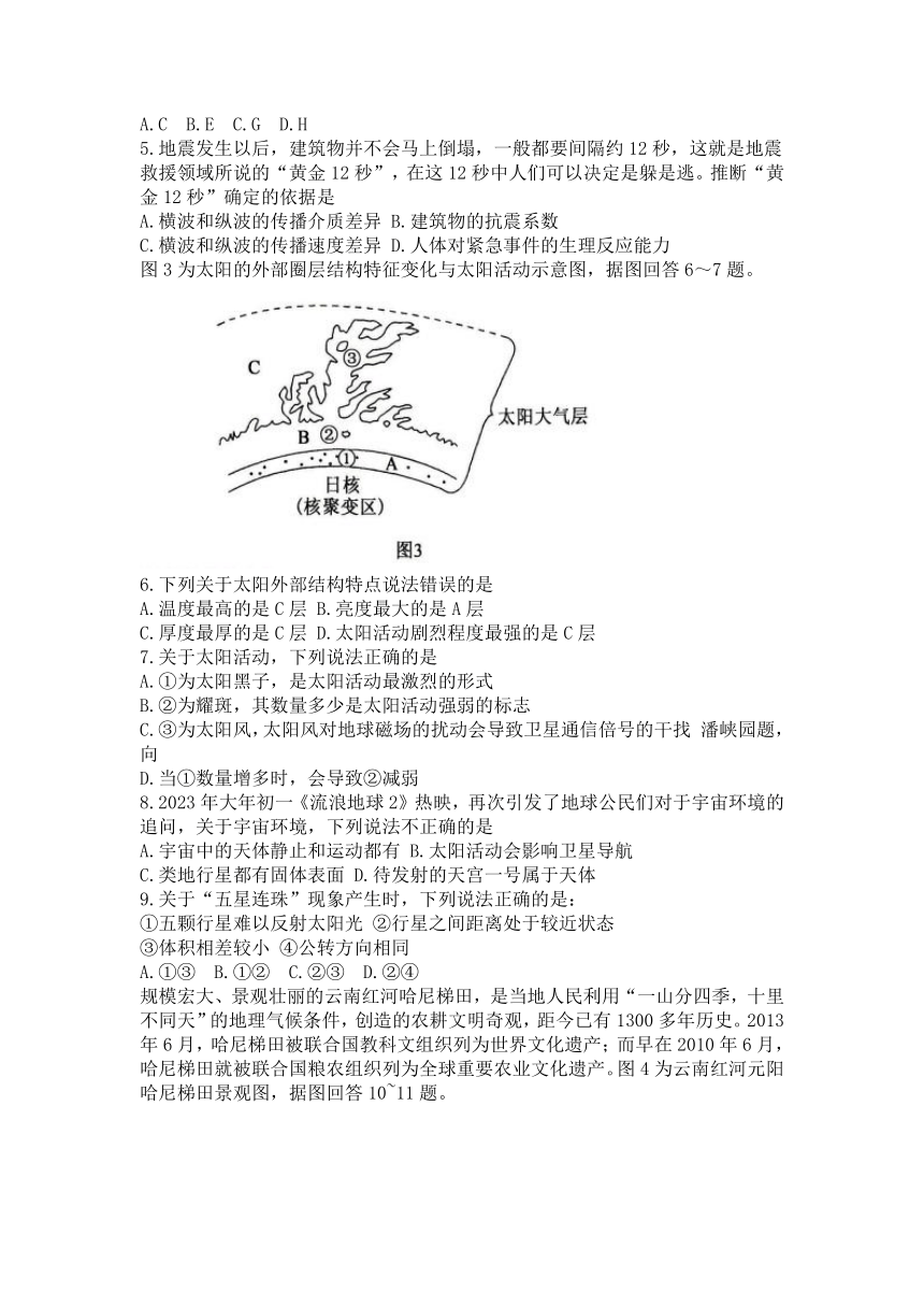 山东省聊城市2023-2024学年高一上学期11月期中考试地理试题（含答案）