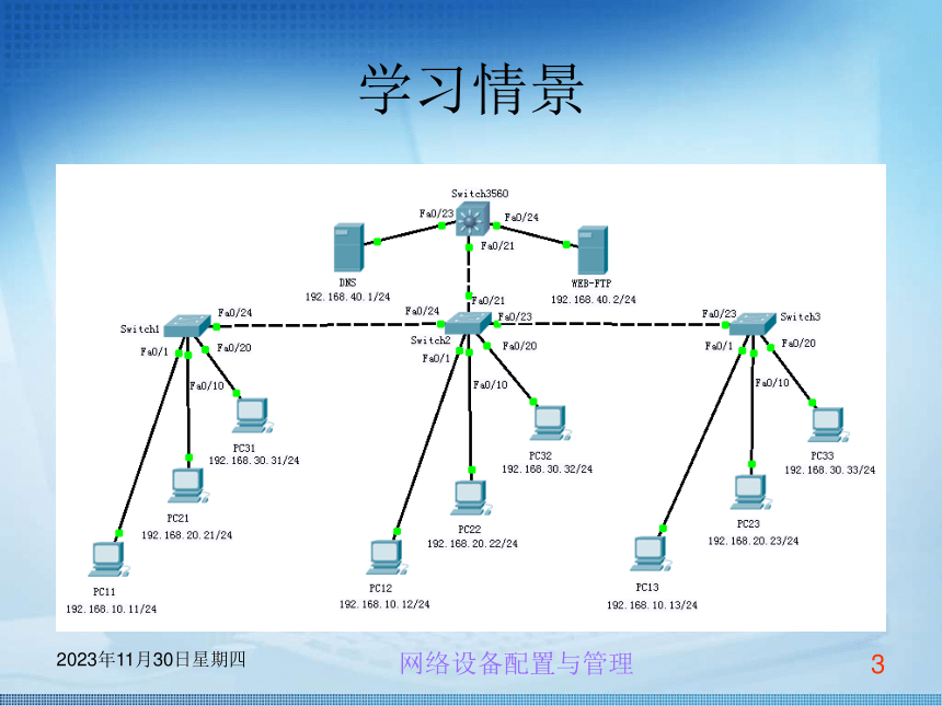 第8章 三层交换机实现VLAN间通信 课件(共16张PPT)《交换机路由器配置与管理任务教程 》（高教版）