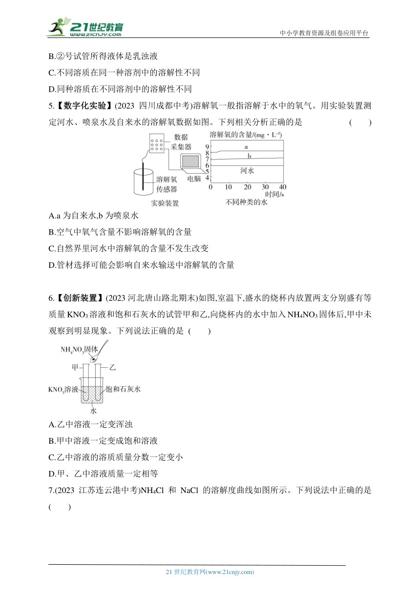 2024沪教版化学九年级下学期课时练--第6章 素养综合检测