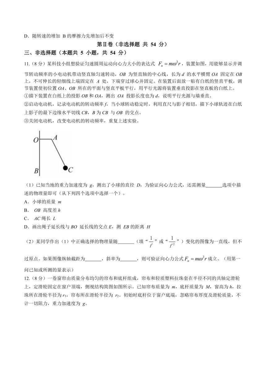 河北省邢台市部分高中2023-2024学年高三上学期11月期中考试物理试题（含答案）