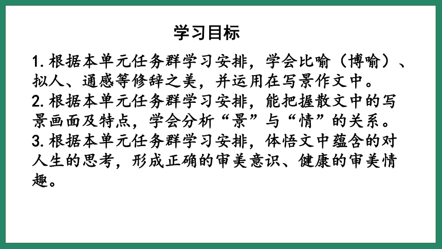 高中语文统编版（部编版）必修上册第七单元《故都的秋》《荷塘月色》《我与地坛》联读 课件(共20张PPT)