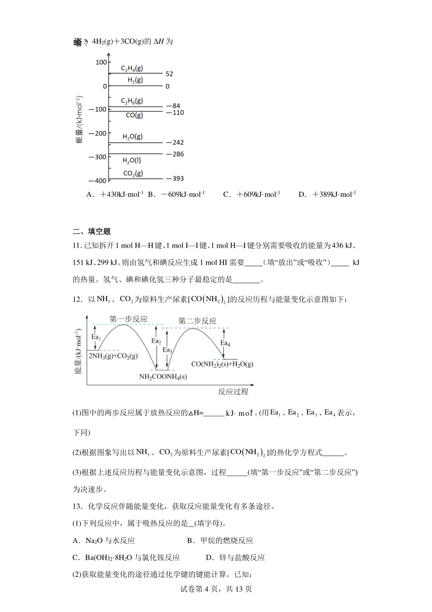 1.1.3能源的充分利用分层练习（含解析）-苏教版（2019）化学选择性必修1