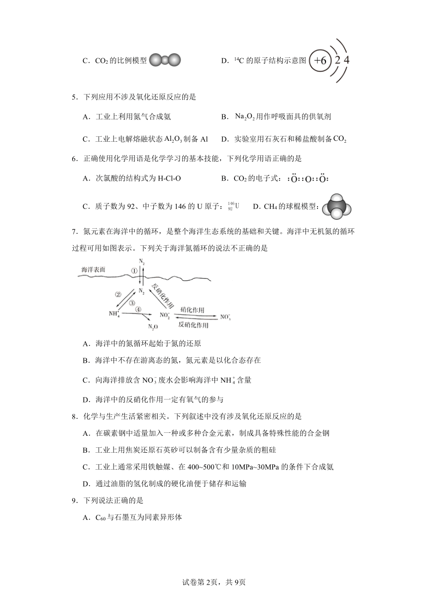 7.1氮的固定分层练习（含解析）2023-2024学年苏教版（2019）高中化学必修第二册