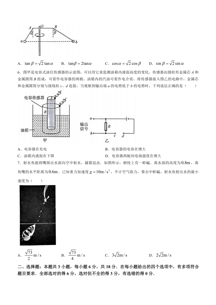 河北省保定市唐县第一高级中学2023-2024学年高三上学期11月期中调研物理试题（含解析）