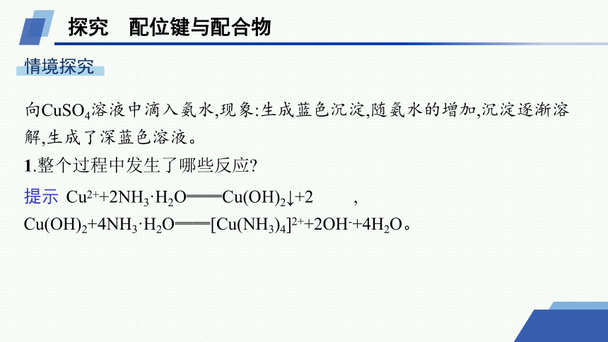 4.2.2　配合物的形成 课件(共34张PPT) 2023-2024学年高二化学苏教版选择性必修2