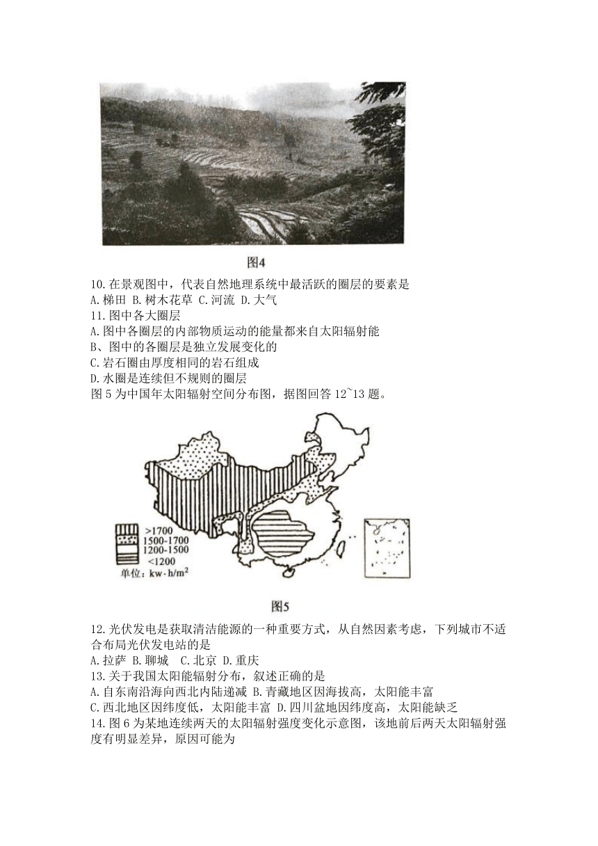 山东省聊城市2023-2024学年高一上学期11月期中考试地理试题（含答案）